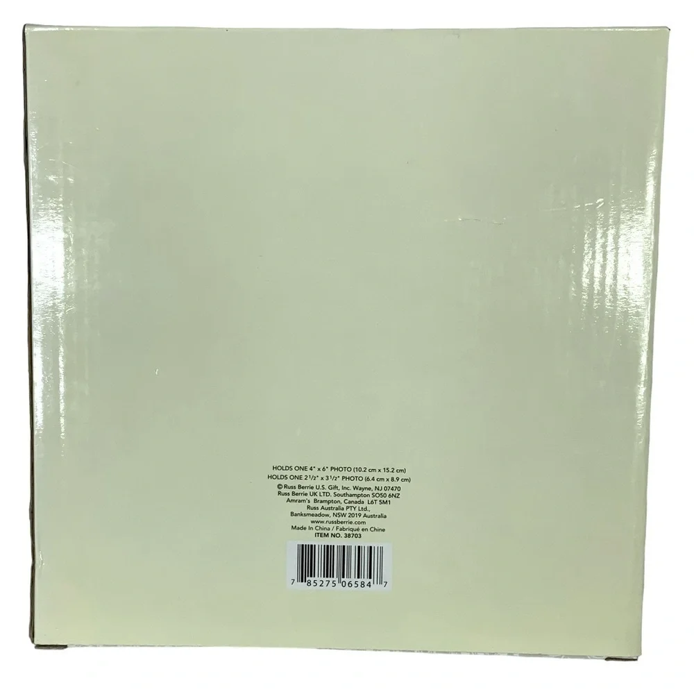 Photo Frame 40Th Anniversary Porcelain Holds 2 Photos Now and Then Keepsake Gift